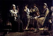unknow artist peasant family oil painting on canvas